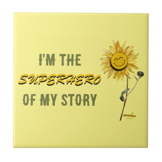 Superhero Keramik Tile von Poet Adiela Akoo Fliese (Vorderseite)