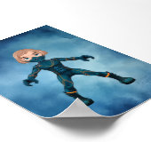 Superhero Kid Digital Printable Poster (Ecke)