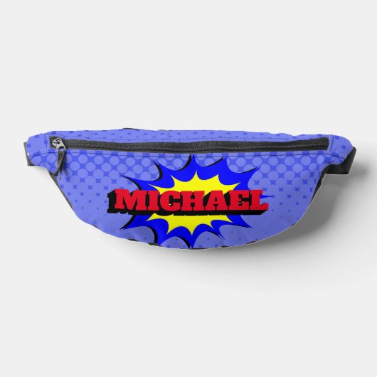 Superhero Kids Comic Buch Personalisierter Name Bauchtasche (Ablage )