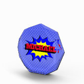 Superhero Kids Comic Buch Personalisierter Name Fotoblock (Rechts)