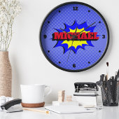 Superhero Kids Comic Buch Personalisierter Name Uhr