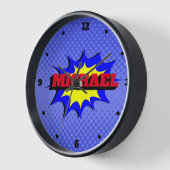 Superhero Kids Comic Buch Personalisierter Name Uhr (Winkel)