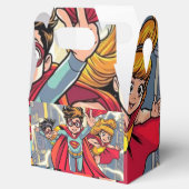 Superhero Kids Gastgeschenk Box - Comic Style Gesc Geschenkschachtel (Geöffnet)