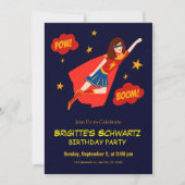 Superhero Kindergeburtstag Einladung (Vorderseite)