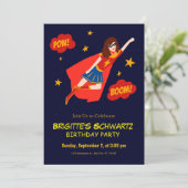 Superhero Kindergeburtstag Einladung (Stehend Vorderseite)