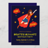 Superhero Kindergeburtstag Einladung (Vorne/Hinten)