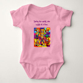Superhero - Kittens - Puppies  Baby Bodysuit Strampler