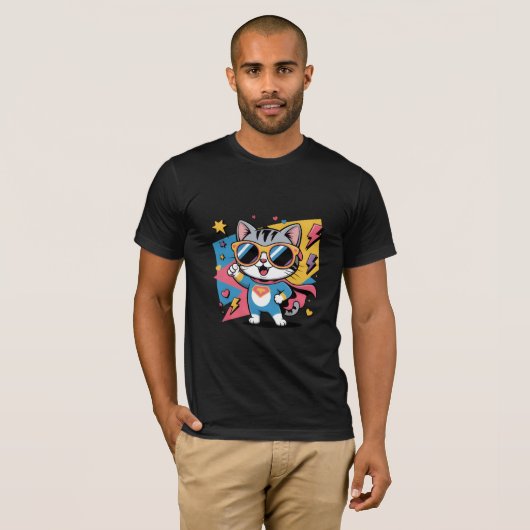 Superhero Kitty Power T-Shirt (Vorne ganz)