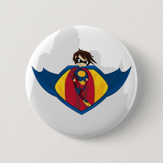 Superhero-Knopf-Abzeichen Button (Vorderseite)