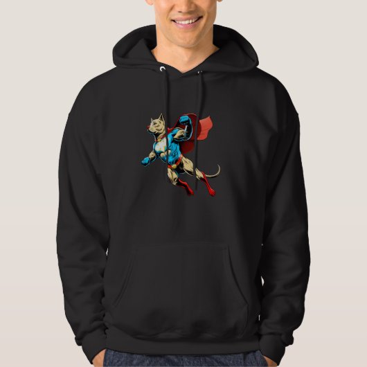 Superhero Labrador Retriever Red Cape Super Hero D Hoodie (Vorderseite)