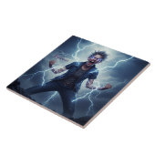 Superhero Lightning Energy Woman  Fliese (Seite)