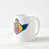 Superhero-Logo-Kaffee-Tasse Kaffeetasse (VorderseiteRechts)