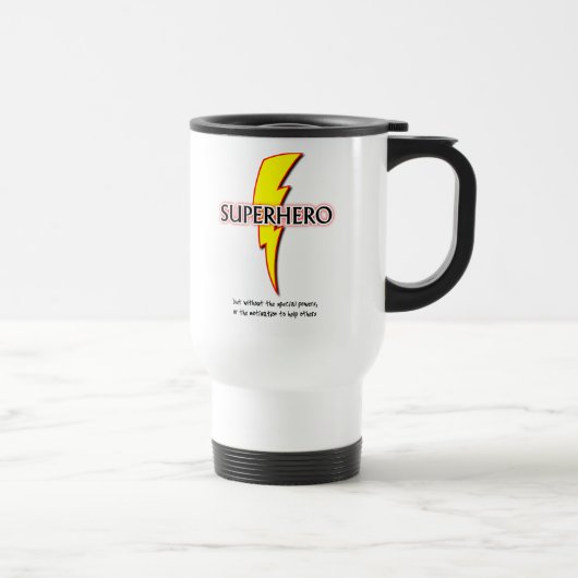 Superhero-lustiger Reise-Tassen-Spaß-Superheld Reisebecher (Rechts)