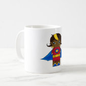 Superhero-Mädchen-Kaffee-Tasse Kaffeetasse (Vorderseite Links)