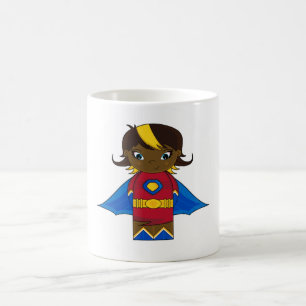 Superhero-Mädchen-Kaffee-Tasse Kaffeetasse