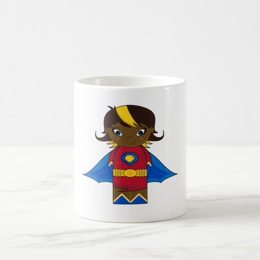 Superhero-Mädchen-Kaffee-Tasse Kaffeetasse (Mittel)