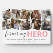 Superhero Mama Keepake FotoCollage Fotoplatte (Vorderseite)