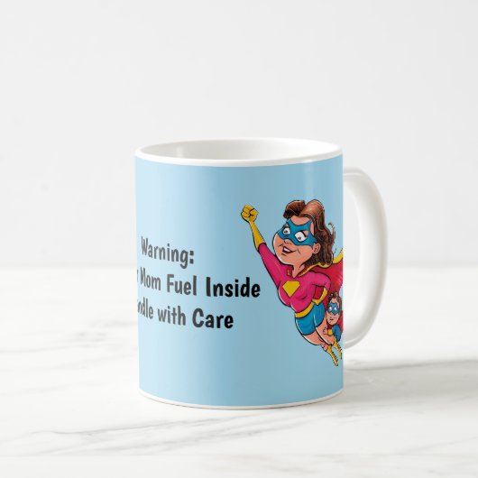 Superhero Mama Personalisiert Kaffeetasse (VorderseiteRechts)