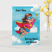 Superhero Mama Personalisiert Karte (Gelbe Blume)