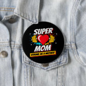 Superhero-Mama - stark wie eine Mutter - Super-Mam Button (Beispiel)