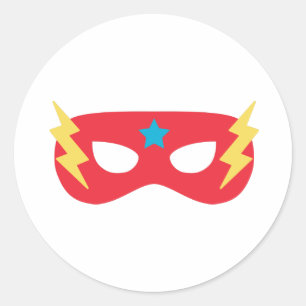 Superhero Mask Runder Aufkleber