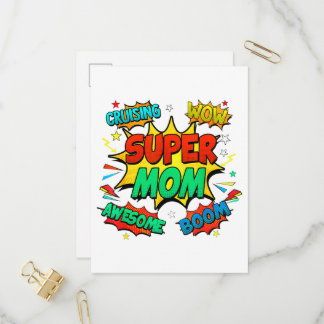 Superhero Mom For Women Einladungspostkarte