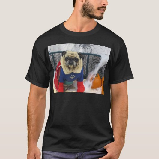 Superhero-Mops T-Shirt (Vorderseite)