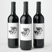 Superhero Mops Weinetikett (Flaschen)