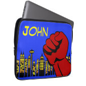 Superhero Notebook-Gehäuse mit individuelle Name Laptopschutzhülle (Vorne Rechts)