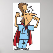 Superhero Nurse Poster (Vorne)