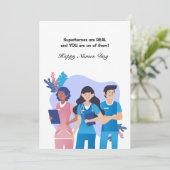Superhero Nurses Day Grußkarte (Stehend Vorderseite)