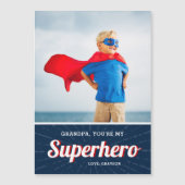 Superhero Opa Vatertag Foto-Card Magnet (Vorderseite)