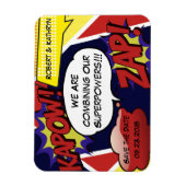 Superhero Parody Save the Date Wedding Magnet (Vertikal)