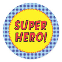 Superhero-Party-Aufkleber