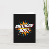 Superhero Party Comic Book Hero Birthday Boy Karte (Vorderseite)