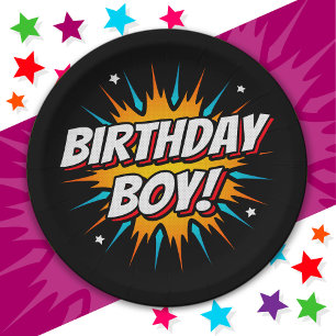 Superhero Party Comic Book Hero Birthday Boy Pappteller