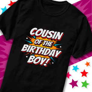 Superhero Party Comic Cousin von Birthday Boy T-Shirt