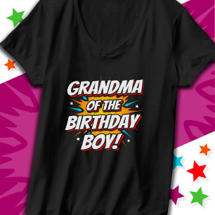 Superhero Party Comic Oma von Birthday Boy T-Shirt