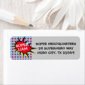 Superhero Party Einladung Rücksendeadressen-Aufkle (Insitu)
