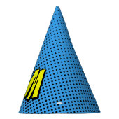 Superhero Party Hat - Blue Black Dot BAM Partyhütchen (Rechts)