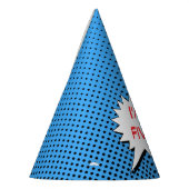 Superhero-Party-Hut - blaues Partyhütchen (Links)