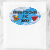 Superhero Party Vielen Dank, Sticker (Tasche)