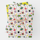 Superhero Pattern Geschenkpapier Set (Beispiel)