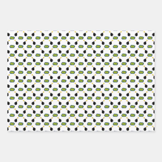 Superhero Pattern Geschenkpapier Set (Vorderseite 3)