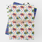 Superhero Pattern Geschenkpapier Set (Beispiel)