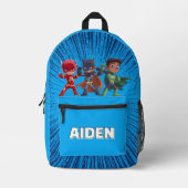 Superhero Personalised Backpack Custom Name Kids Bedruckter Rucksack (Vorderseite)