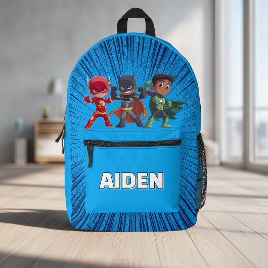 Superhero Personalised Backpack Custom Name Kids Bedruckter Rucksack