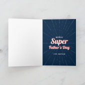 Superhero Personalisiert Vatertagskarte Karte (Innenseite)