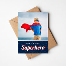 Superhero Personalisiert Vatertagskarte