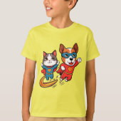 Superhero Pets Kids T-Shirt (Vorderseite)